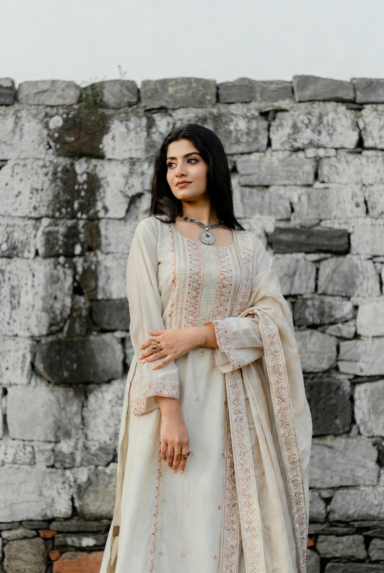 Graceful Elegance: Traditional Embroidered Kurta